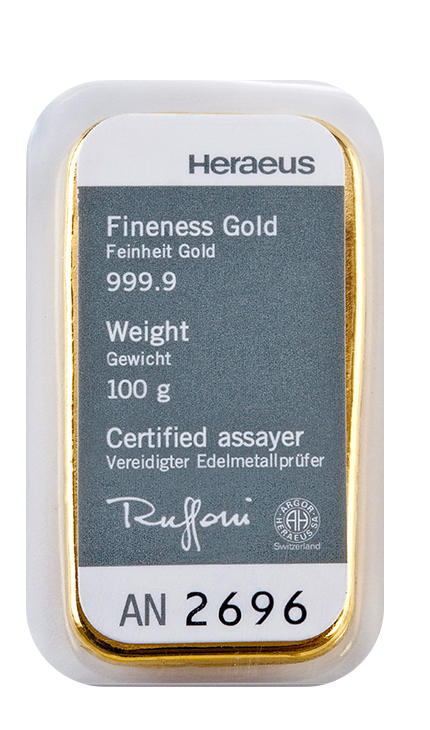 100g Goldbarren 
