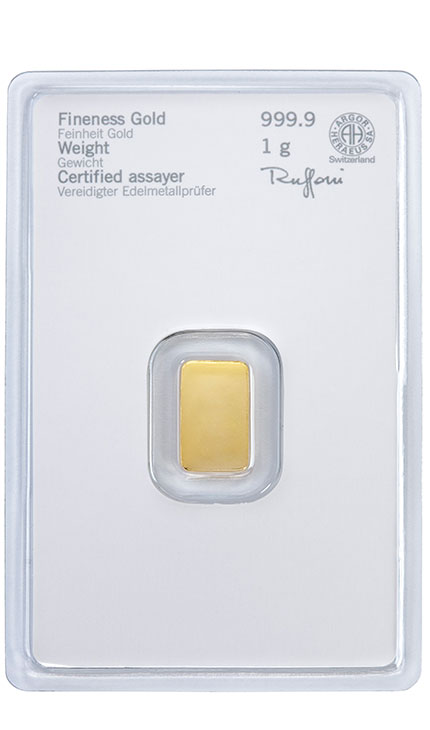 1g Goldbarren 