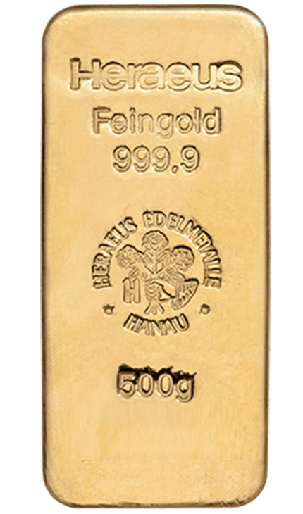 500g Goldbarren Zertifikat